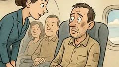 Banc: Stewardesa întreabă: Ați mai zburat?