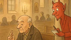 Banc: Un bătrân surd merge la biserică