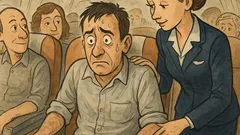 Banc: Însoțitoarea întreabă: „Ați mai zburat?”