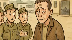 Banc: Bulă îl vizitează pe sergent...